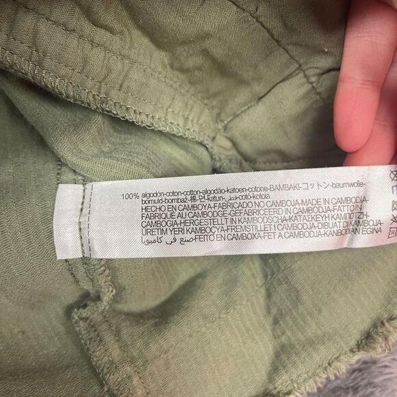 Zara Frayed Green Corduroy Jacket Size Large - Picture 6 of 7